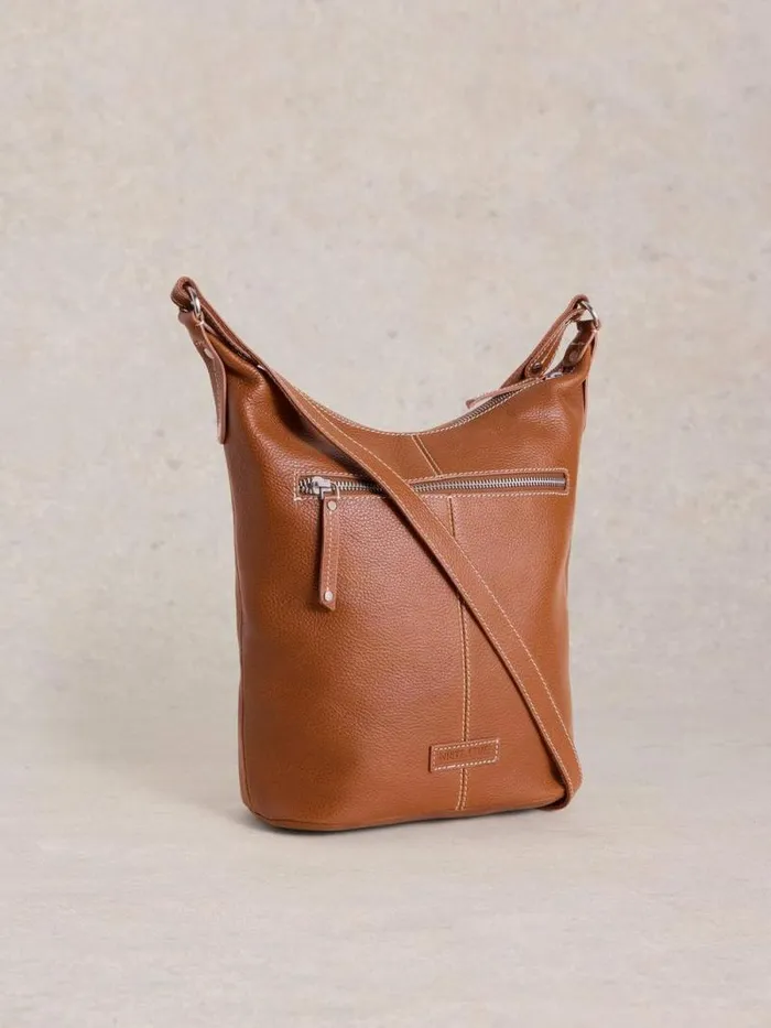 Women Fern Crossbody Leather Mid Tan White Stuff Bags and Purses
