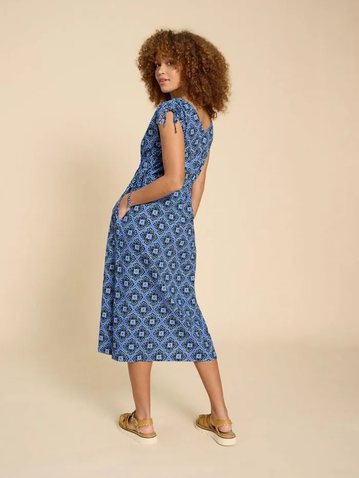 Women Freya Jersey Beach Dress Blue Print White Stuff Dresses Women Freya Jersey Beach Dress Blue Print White Stuff Dresses