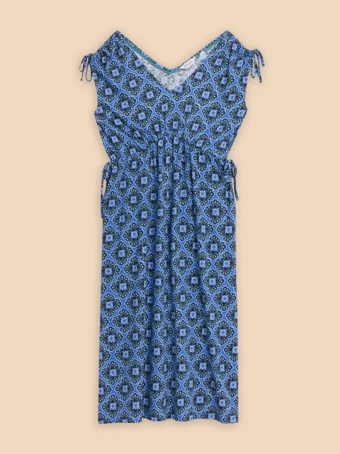 Women Freya Jersey Beach Dress Blue Print White Stuff Dresses Women Freya Jersey Beach Dress Blue Print White Stuff Dresses
