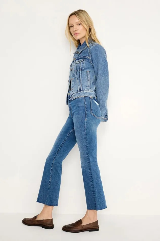 Women GOOD AMERICAN Jeans ALWAYS FITS GOOD LEGS CROPPED MINI BOOTJEANS Indigo696