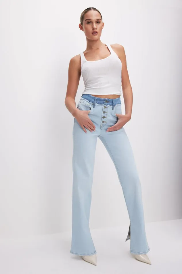 Women GOOD AMERICAN Jeans GOOD BOY STRAIGHTJEANS Indigo624