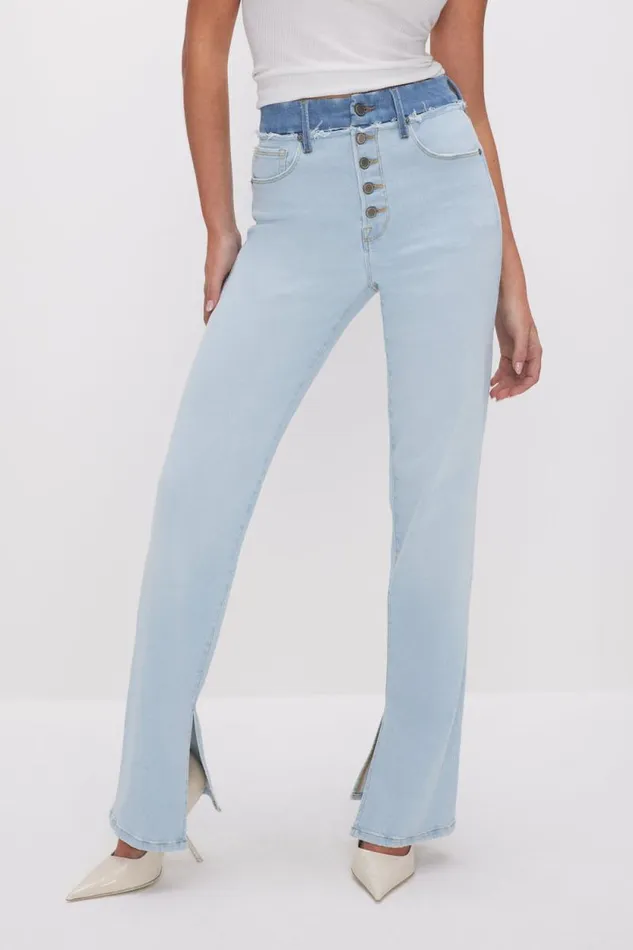 Women GOOD AMERICAN Jeans GOOD BOY STRAIGHTJEANS Indigo624