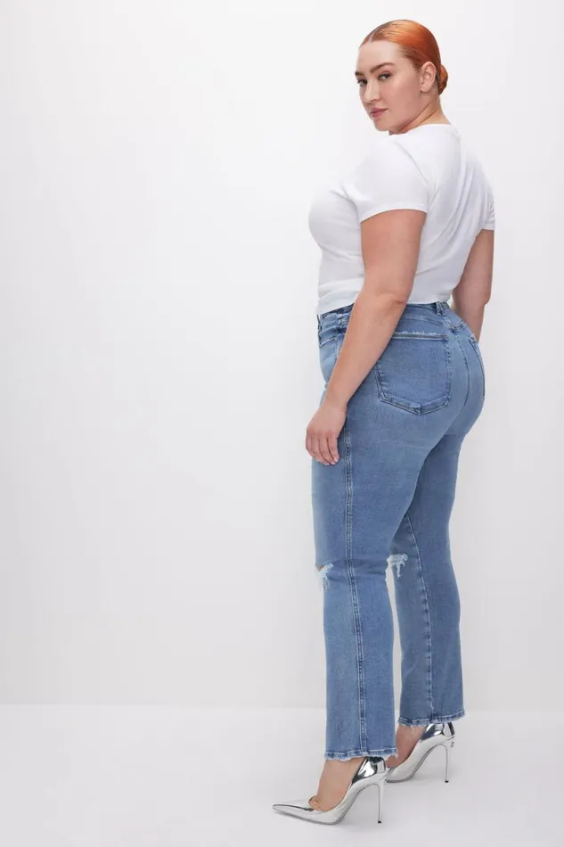 Women GOOD AMERICAN Jeans GOOD CURVE STRAIGHTJEANS Indigo628