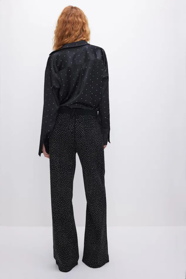 Women GOOD AMERICAN Jeans GOOD EASE RELAXED SPARKLEJEANS Black323