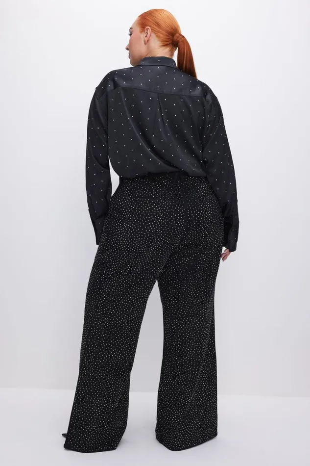 Women GOOD AMERICAN Jeans GOOD EASE RELAXED SPARKLEJEANS Black323