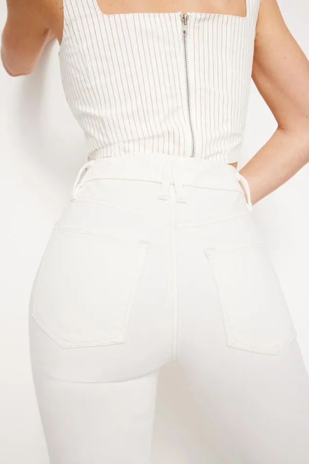 Women GOOD AMERICAN Jeans GOOD LEGS MICRO BOOTCUTJEANS Cloud White001