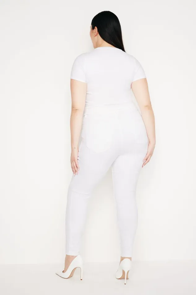 Women GOOD AMERICAN Jeans GOOD LEGS SKINNYJEANS White001