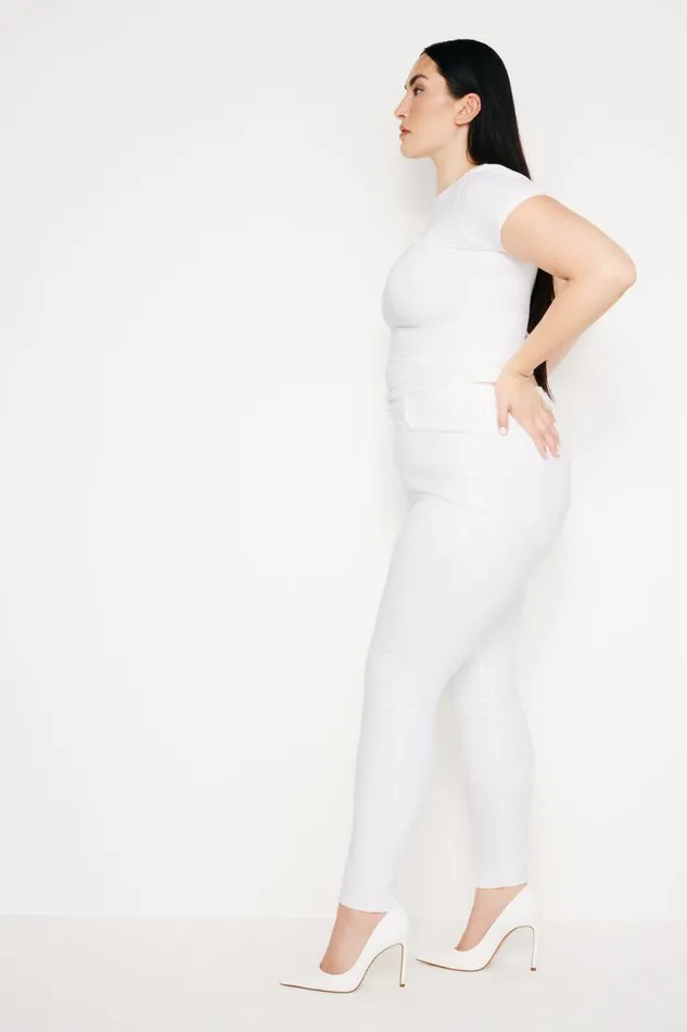 Women GOOD AMERICAN Jeans GOOD LEGS SKINNYJEANS White001