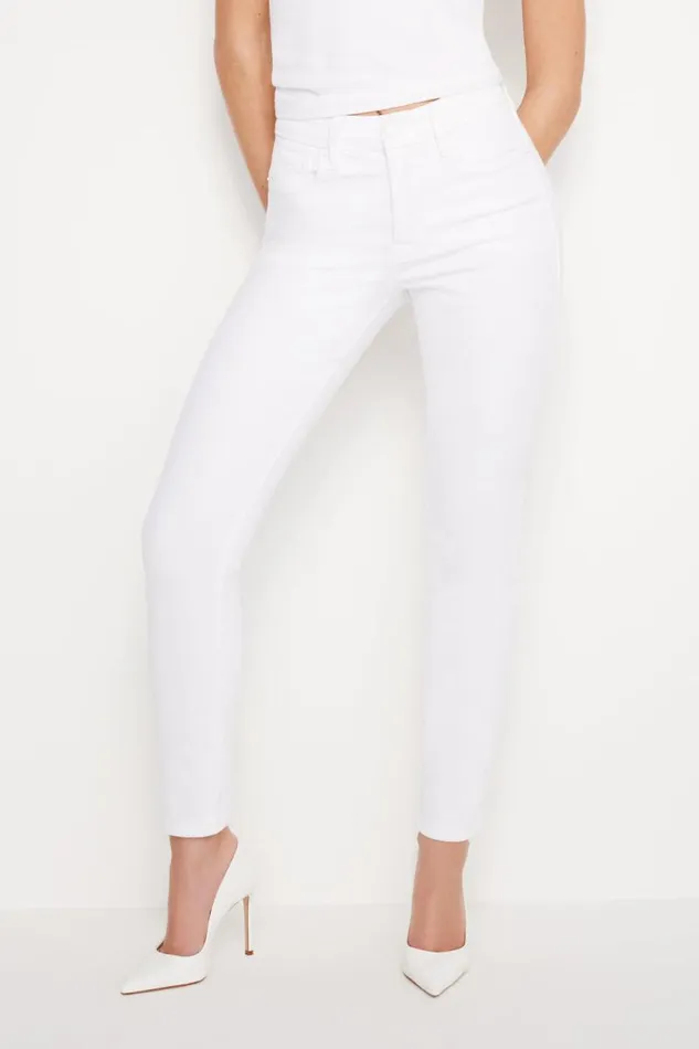 Women GOOD AMERICAN Jeans GOOD LEGS SKINNYJEANS White001