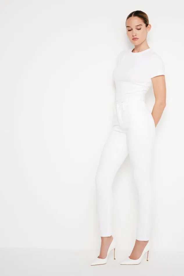 Women GOOD AMERICAN Jeans GOOD LEGS SKINNYJEANS White001