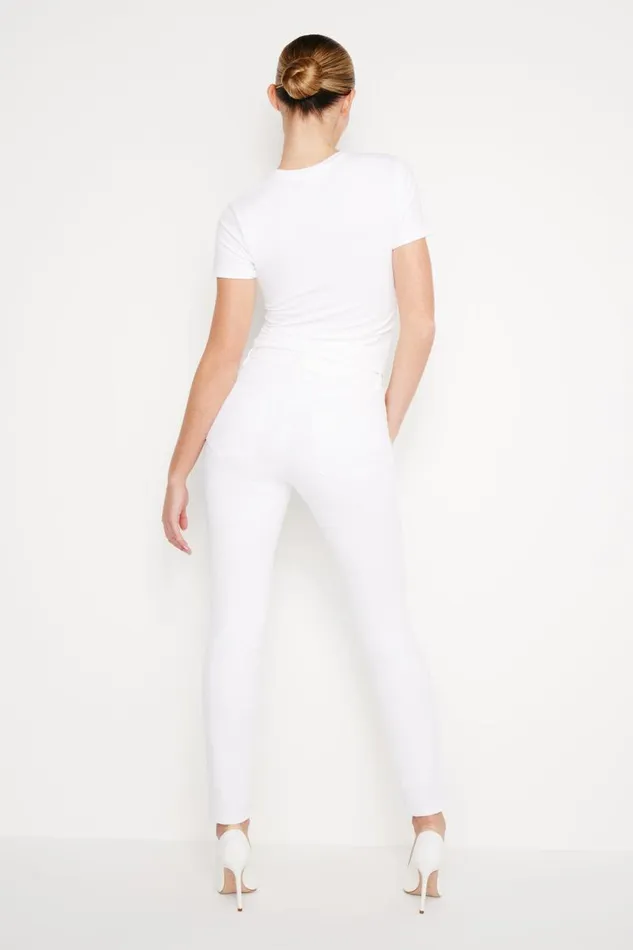 Women GOOD AMERICAN Jeans GOOD LEGS SKINNYJEANS White001