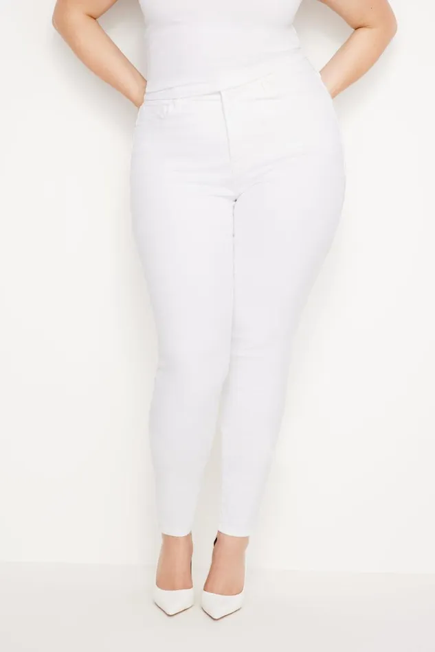 Women GOOD AMERICAN Jeans GOOD LEGS SKINNYJEANS White001