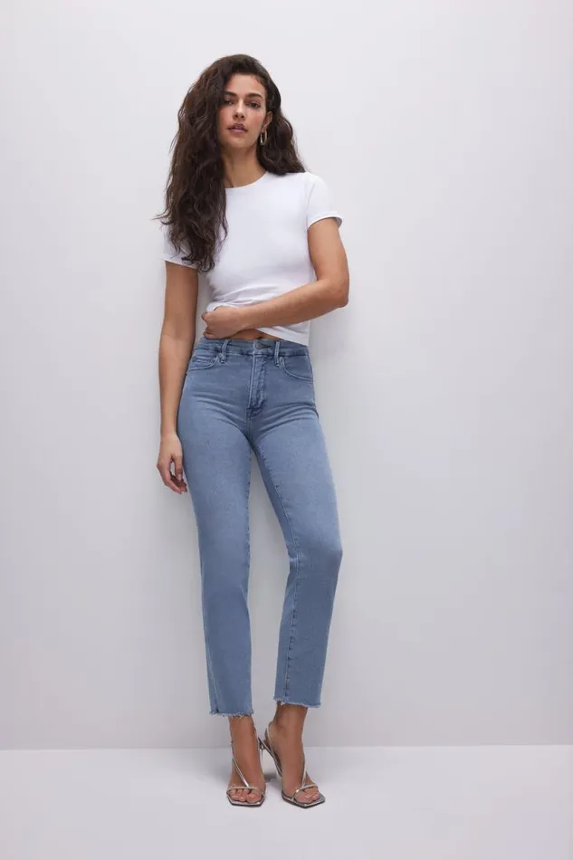 Women GOOD AMERICAN Jeans GOOD LEGS STRAIGHTJEANS Blue449