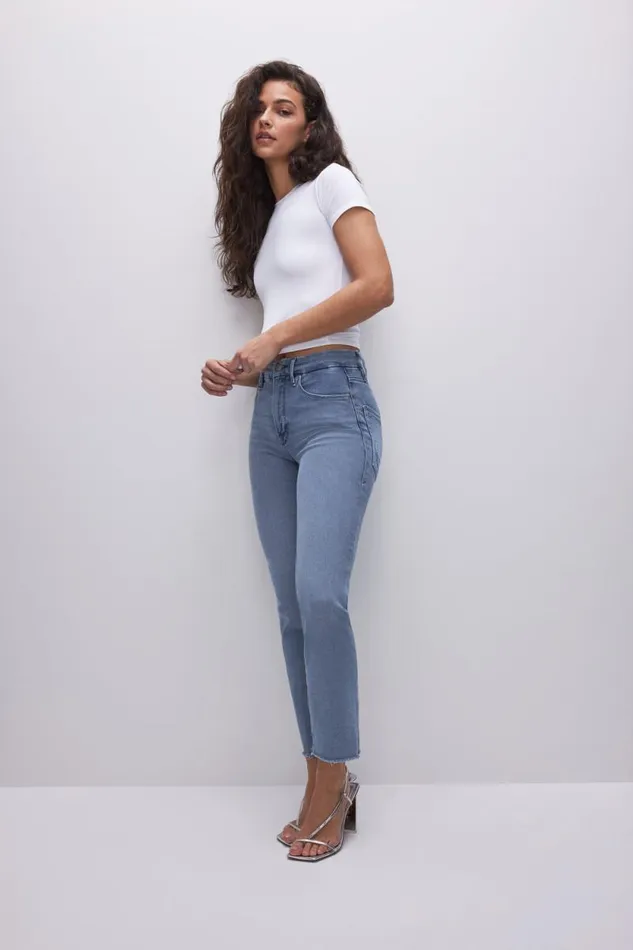 Women GOOD AMERICAN Jeans GOOD LEGS STRAIGHTJEANS Blue449
