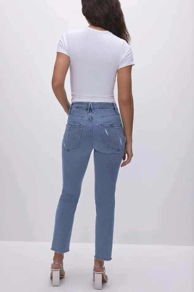 Women GOOD AMERICAN Jeans GOOD LEGS STRAIGHTJEANS Blue449