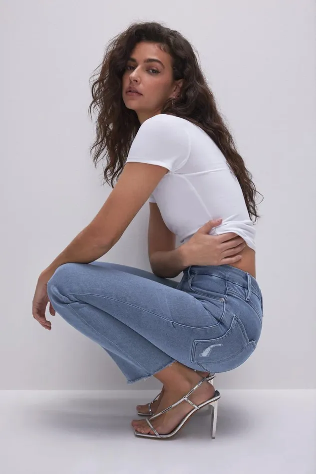 Women GOOD AMERICAN Jeans GOOD LEGS STRAIGHTJEANS Blue449