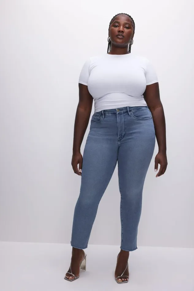 Women GOOD AMERICAN Jeans GOOD LEGS STRAIGHTJEANS Blue449
