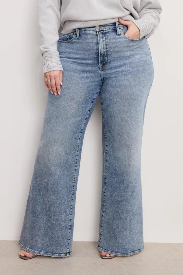 Women GOOD AMERICAN Jeans GOOD WAIST PALAZZOJEANS Indigo746
