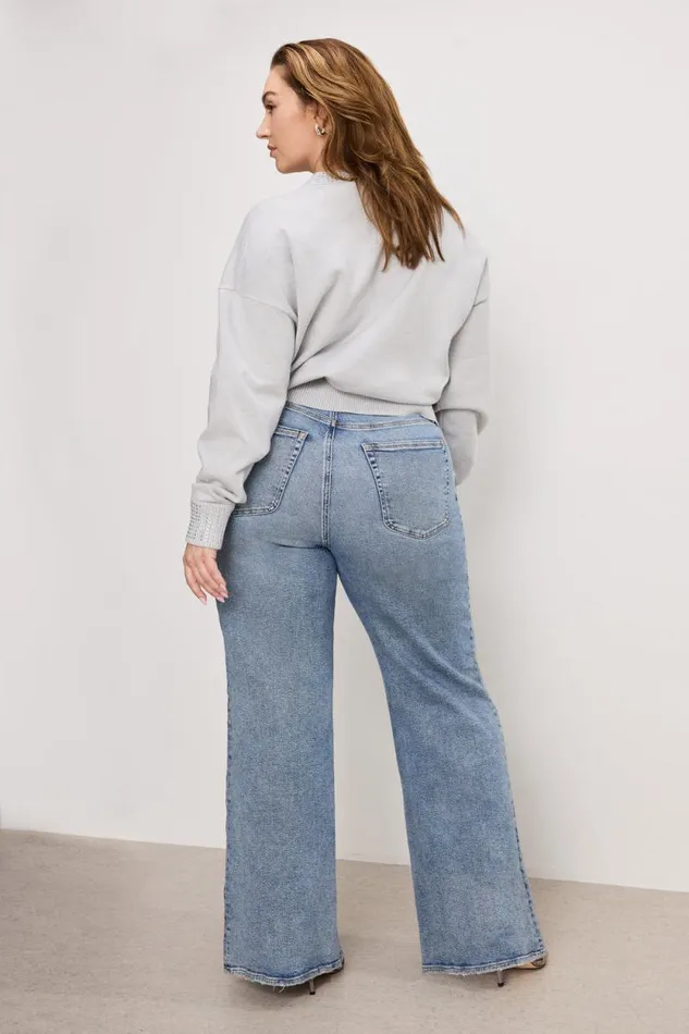 Women GOOD AMERICAN Jeans GOOD WAIST PALAZZOJEANS Indigo746