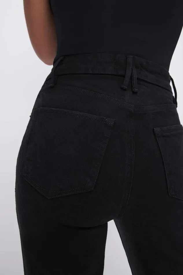 Women GOOD AMERICAN Jeans SOFTTECH GOOD BOY STRAIGHTJEANS Black318