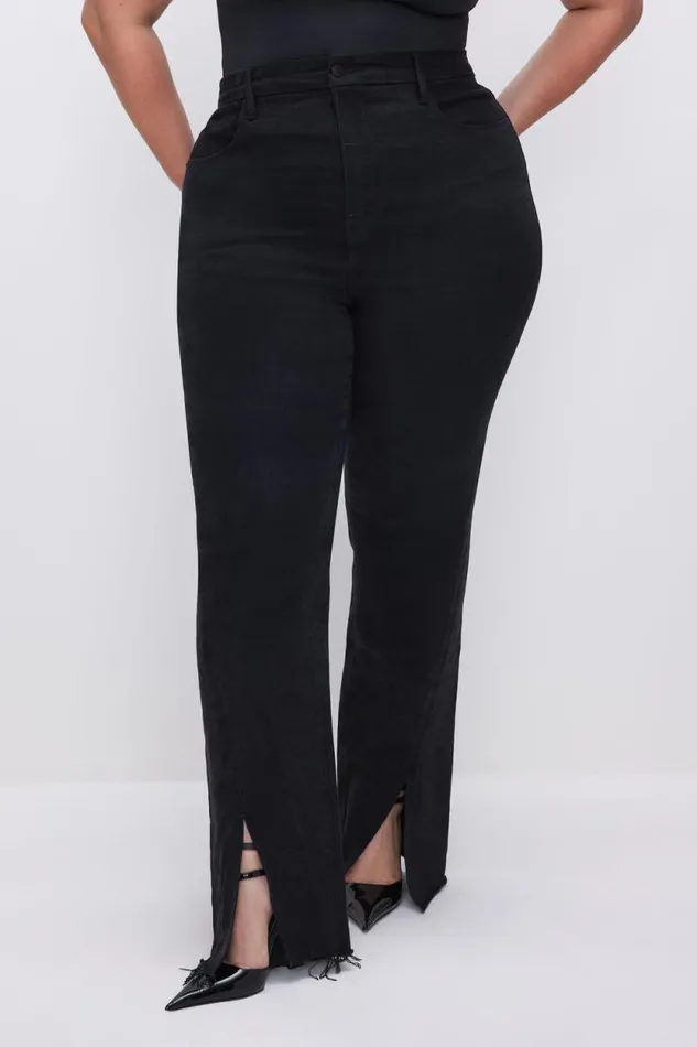 Women GOOD AMERICAN Jeans SOFTTECH GOOD BOY STRAIGHTJEANS Black318