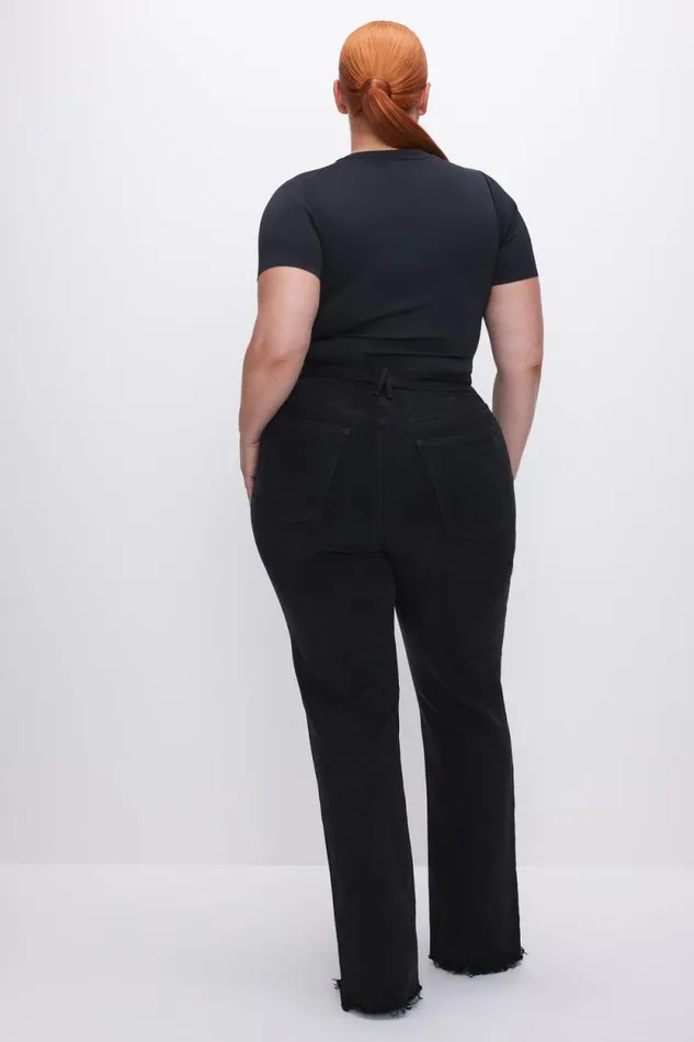 Women GOOD AMERICAN Jeans SOFTTECH GOOD BOY STRAIGHTJEANS Black318