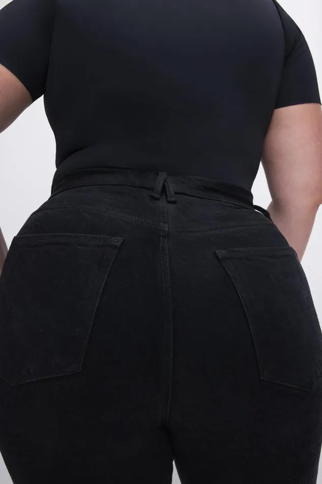 Women GOOD AMERICAN Jeans SOFTTECH GOOD BOY STRAIGHTJEANS Black318