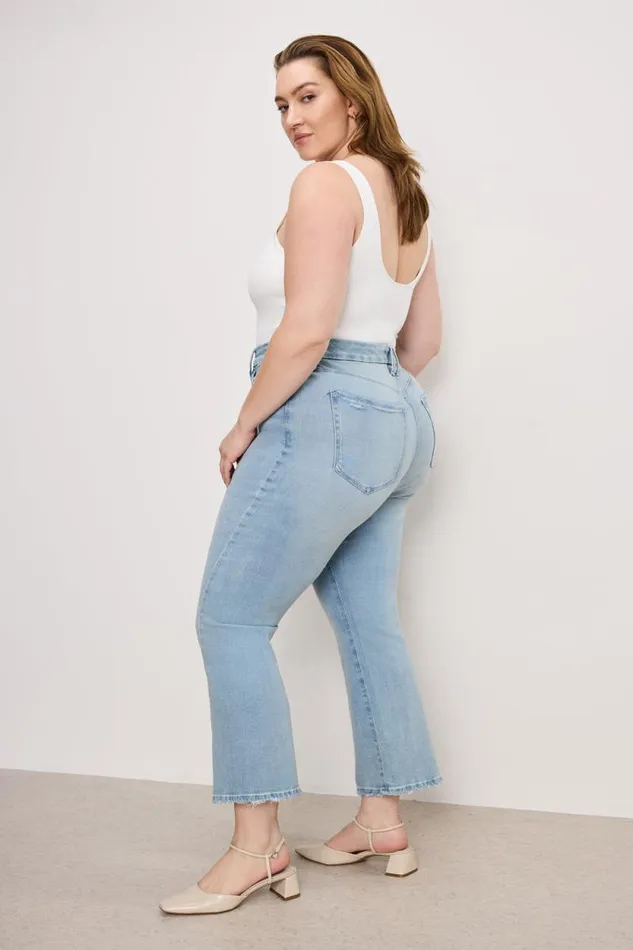 Women GOOD AMERICAN Jeans SOFTTECH GOOD LEGS CROP MINI BOOTJEANS Indigo743 Women GOOD AMERICAN Jeans SOFTTECH GOOD LEGS CROP MINI BOOTJEANS Indigo743