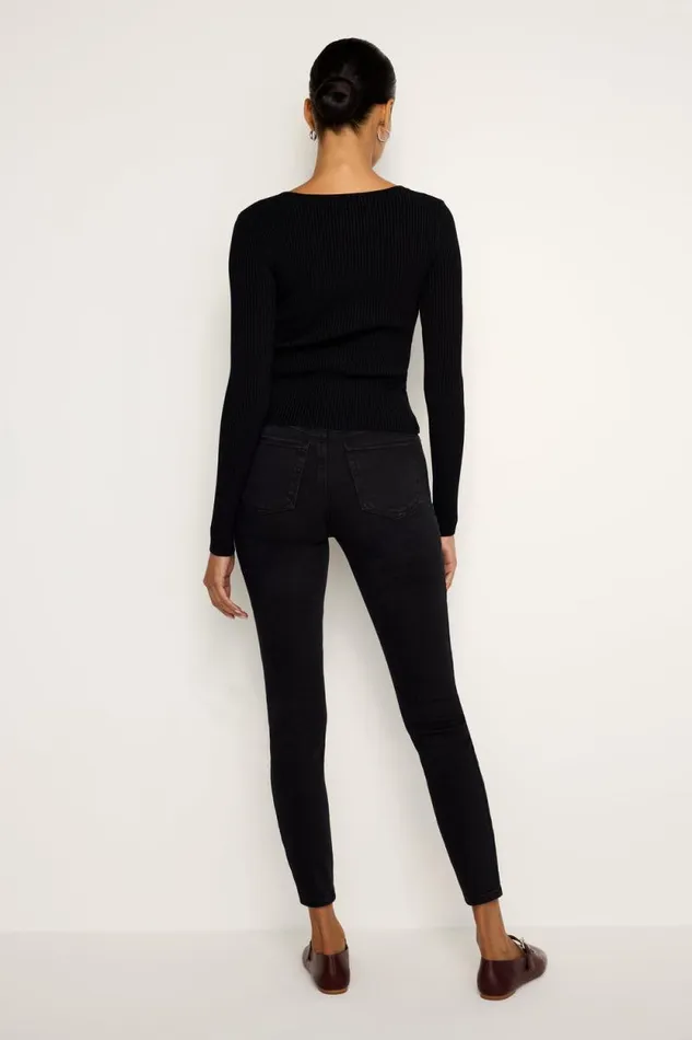 Women GOOD AMERICAN Jeans SOFTTECH GOOD LEGS SKINNY CROPPEDJEANS Black337