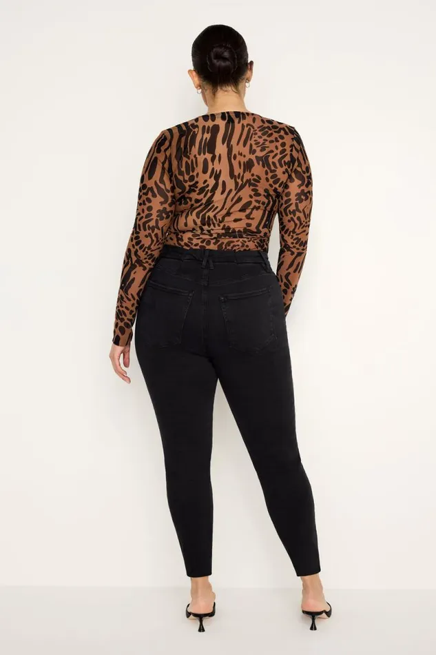 Women GOOD AMERICAN Jeans SOFTTECH GOOD LEGS SKINNY CROPPEDJEANS Black337