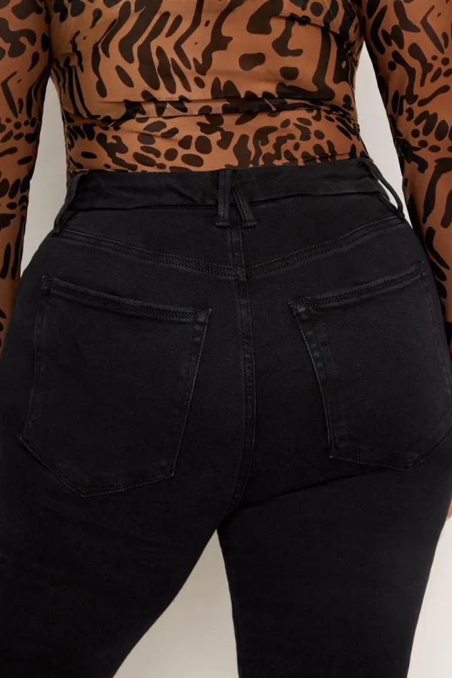 Women GOOD AMERICAN Jeans SOFTTECH GOOD LEGS SKINNY CROPPEDJEANS Black337