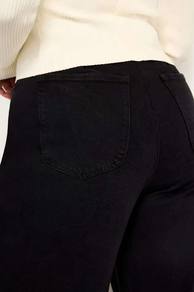 Women GOOD AMERICAN Jeans SOFTTECH GOOD WAIST PALAZZOJEANS Black344