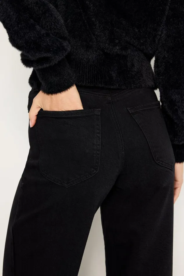 Women GOOD AMERICAN Jeans SOFTTECH GOOD WAIST PALAZZOJEANS Black344