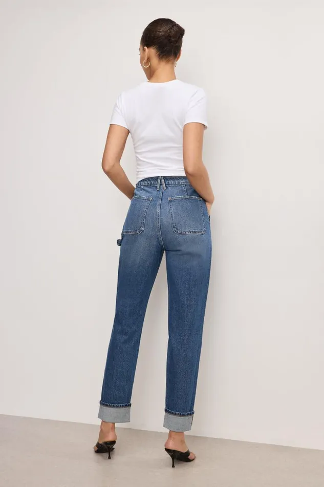 Women GOOD AMERICAN Jeans THE WEEKENDER CARPENTERJEANS Indigo747