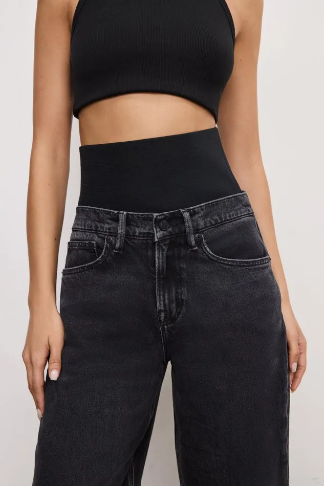 Women GOOD AMERICAN Jeans WIDE LEG SOLUTIONJEANS Black377