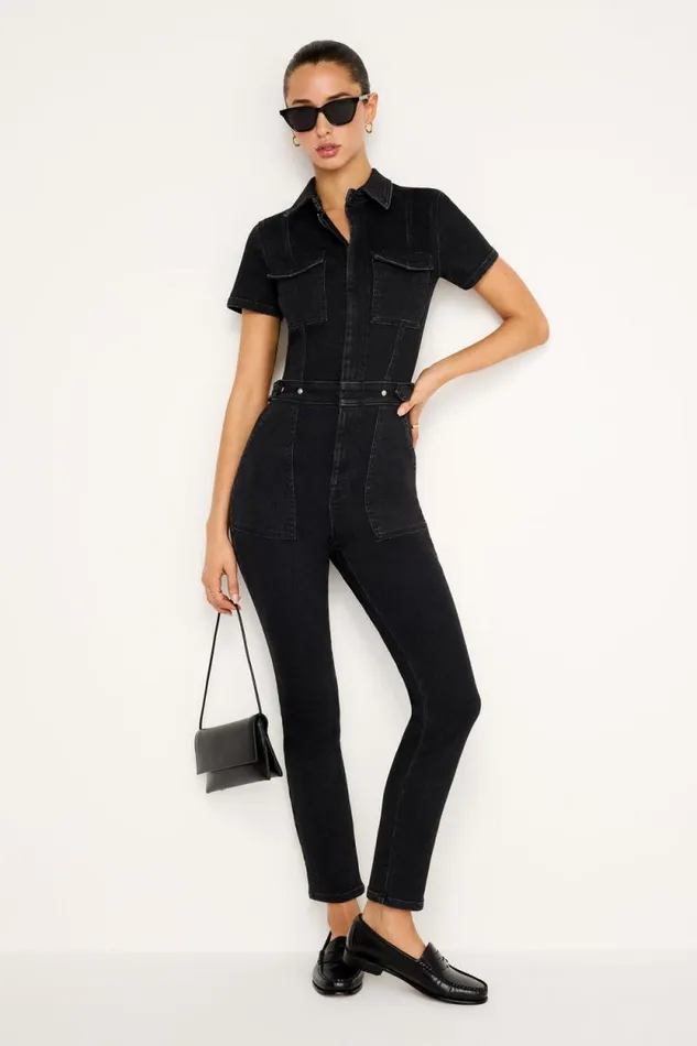Women GOOD AMERICAN Jumpsuits FIT FOR SUCCESSJUMPSUIT Black367