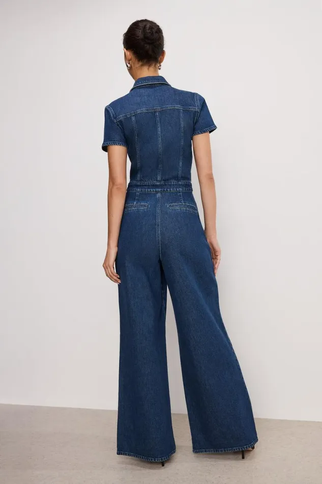 Women GOOD AMERICAN Jumpsuits FIT FOR SUCCESS PLEATED WIDELEG Indigo724 Women GOOD AMERICAN Jumpsuits FIT FOR SUCCESS PLEATED WIDELEG Indigo724