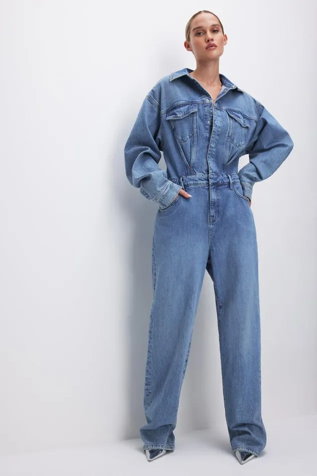 Women GOOD AMERICAN Jumpsuits OVERSIZED DENIMJUMPSUIT Indigo599