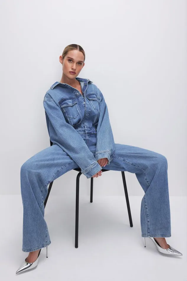 Women GOOD AMERICAN Jumpsuits OVERSIZED DENIMJUMPSUIT Indigo599