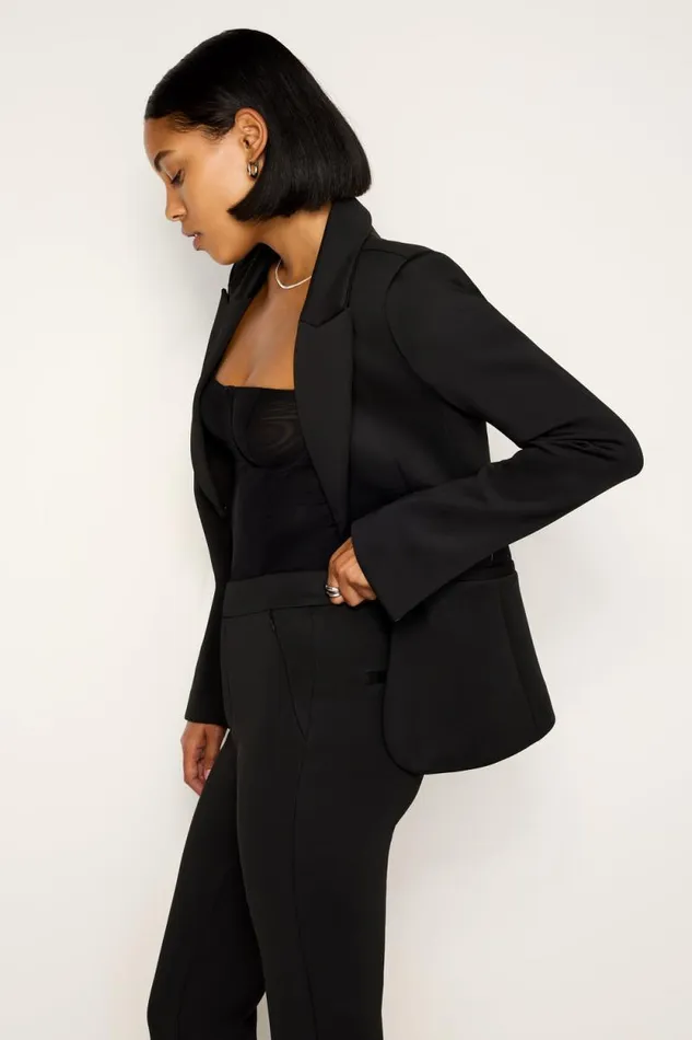 Women GOOD AMERICAN Outerwear CLASSIC SCULPTEDBLAZER Black001