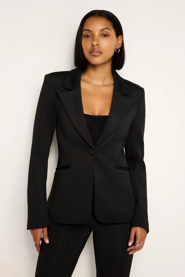 Women GOOD AMERICAN Outerwear CLASSIC SCULPTEDBLAZER Black001