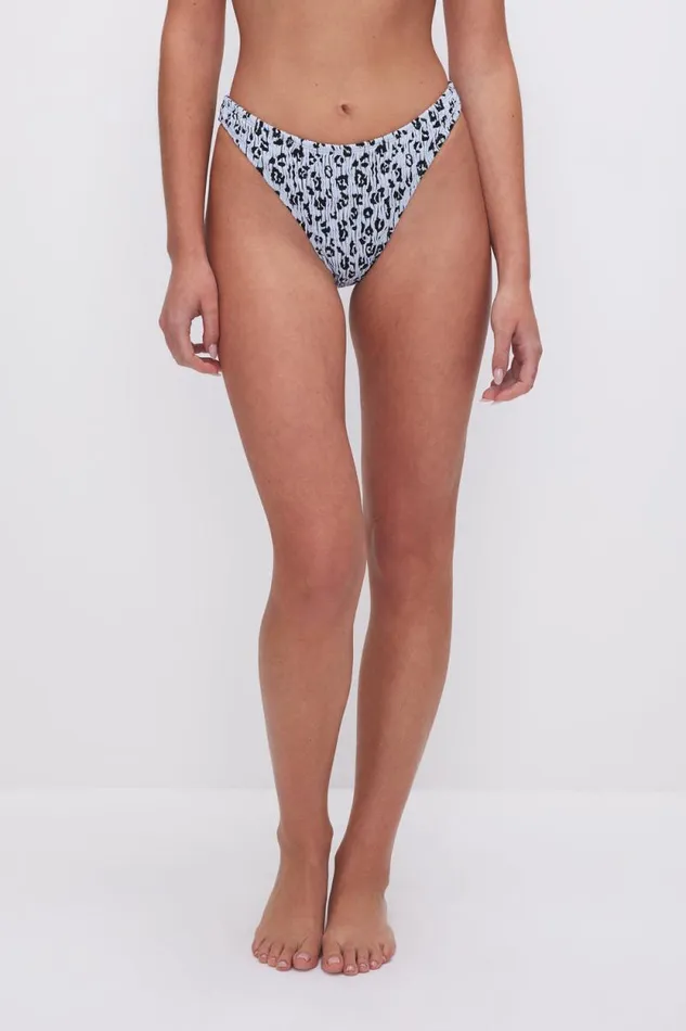 Women GOOD AMERICAN Swim ALWAYS FITS CHEEKY BIKINIBOTTOM Glass Leopard001