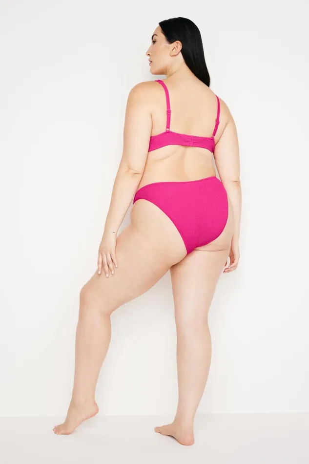 Women GOOD AMERICAN Swim ALWAYS FITS CLASSIC BIKINIBOTTOM Pink Glow002