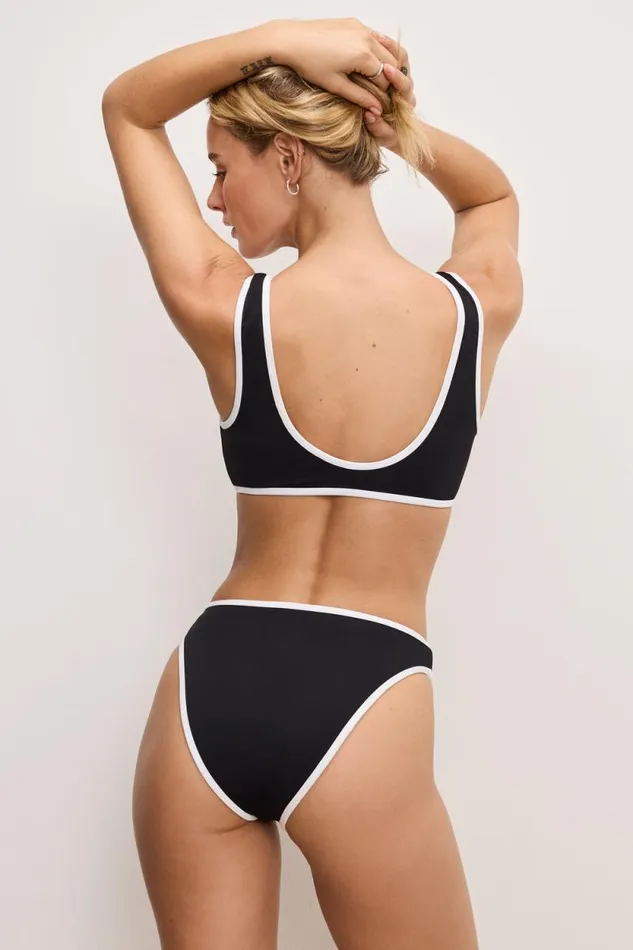 Women GOOD AMERICAN Swim VARSITY SWIMTOP Black001