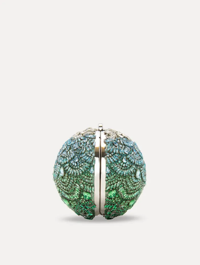 Women Handbags Oscar De La Renta Crystal Embroidered Billiard Bag Green Multi Women Handbags Oscar De La Renta Crystal Embroidered Billiard Bag Green Multi