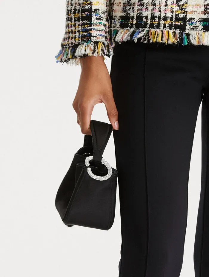 Women Handbags Oscar De La Renta Crystal Pav Nano O Handle Bag Black Women Handbags Oscar De La Renta Crystal Pav Nano O Handle Bag Black