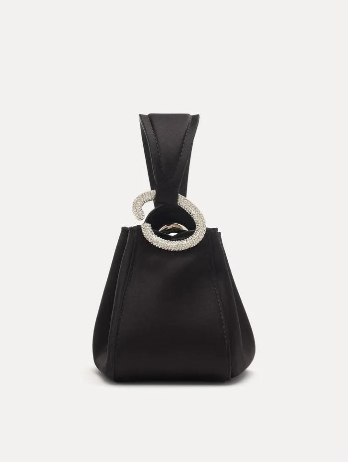 Women Handbags Oscar De La Renta Crystal Pav Nano O Handle Bag Black Women Handbags Oscar De La Renta Crystal Pav Nano O Handle Bag Black