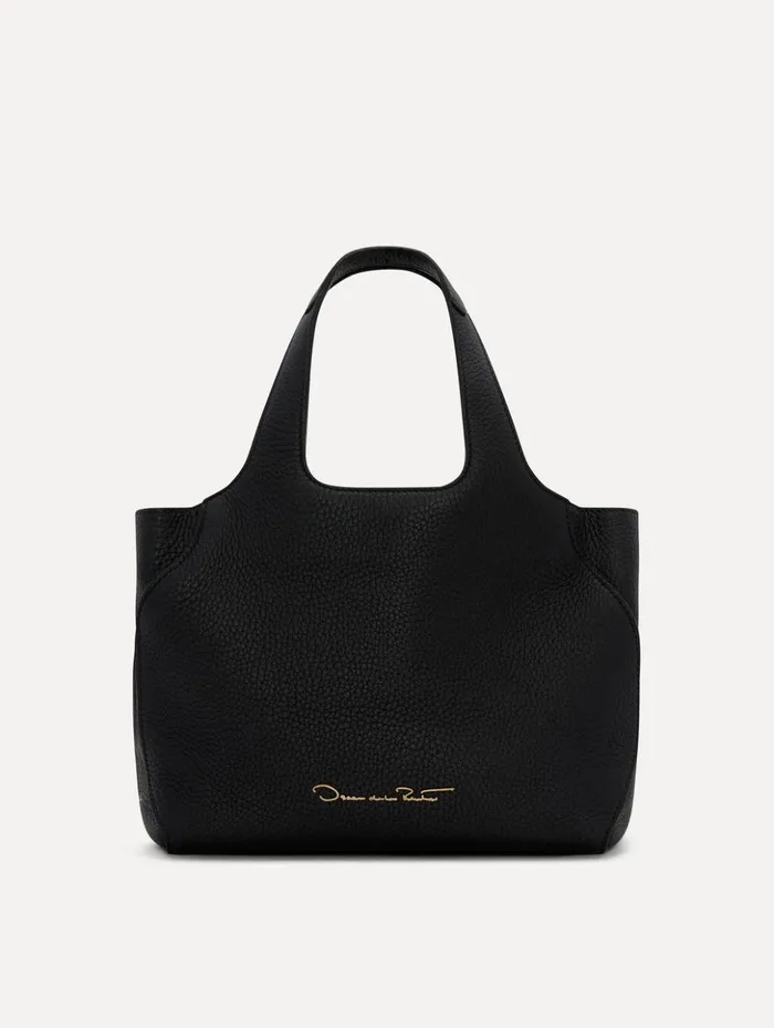 Women Handbags Oscar De La Renta The LaserCut Orchid Mini Topaz Black