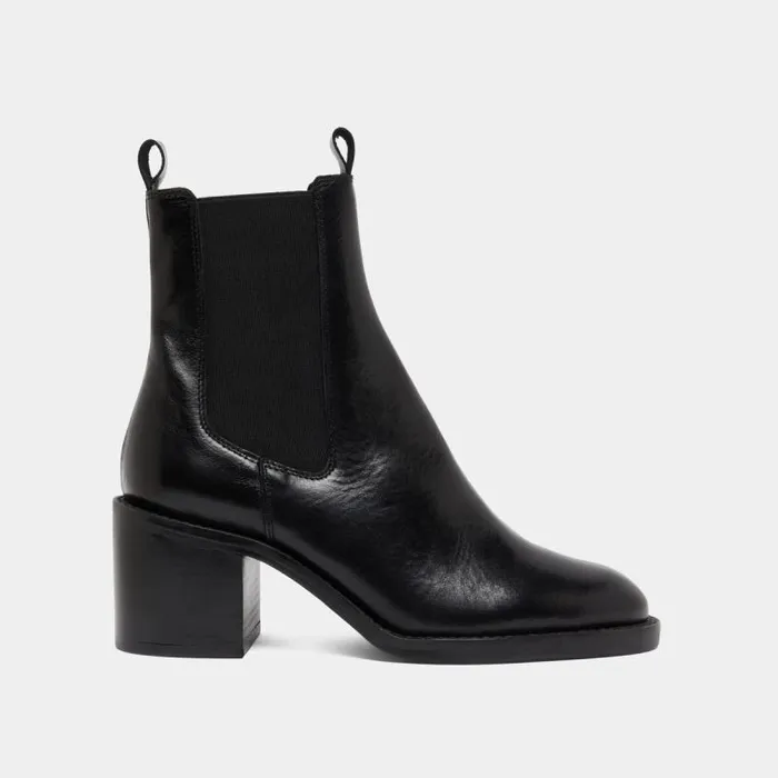 Women Heeled Ankle Boots With Elastics Black JONAK Ankle Boots Lowboots