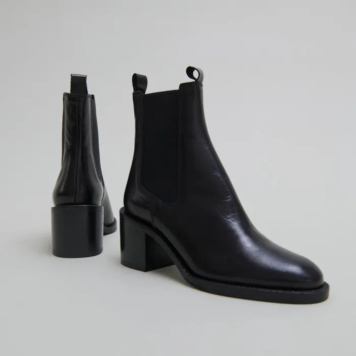 Women Heeled Ankle Boots With Elastics Black JONAK Ankle Boots Lowboots